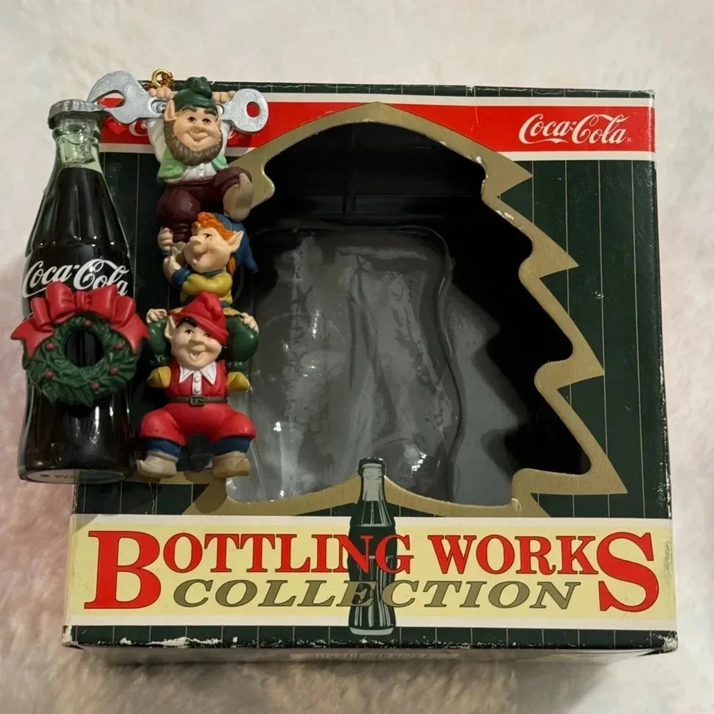 Coca Cola Vintage 1996 Christmas Bottling Works Ornament Collection Original Box